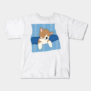 Sleepy corgi Kids T-Shirt